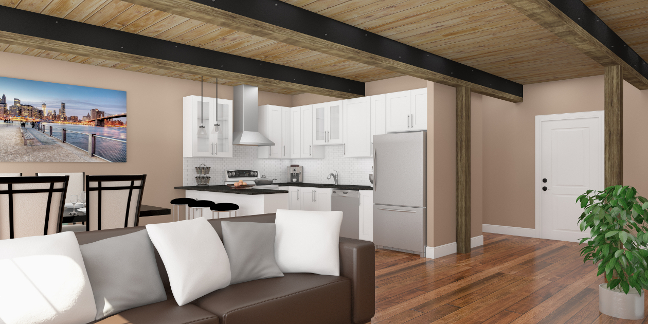 Kitchen Rendering (White Option)